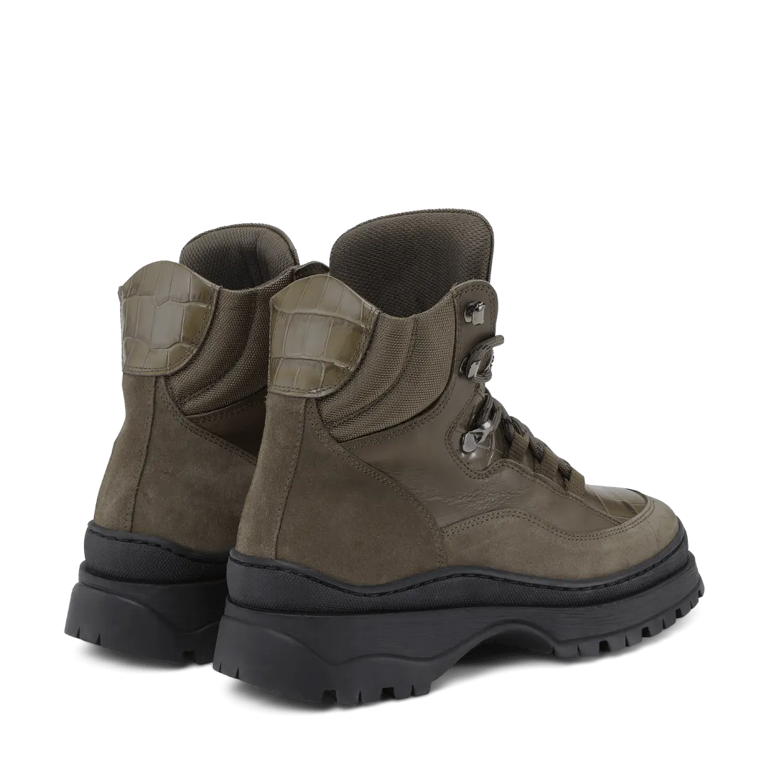 Downhill Boot - Leather/Suede/PES - Olive - Olive