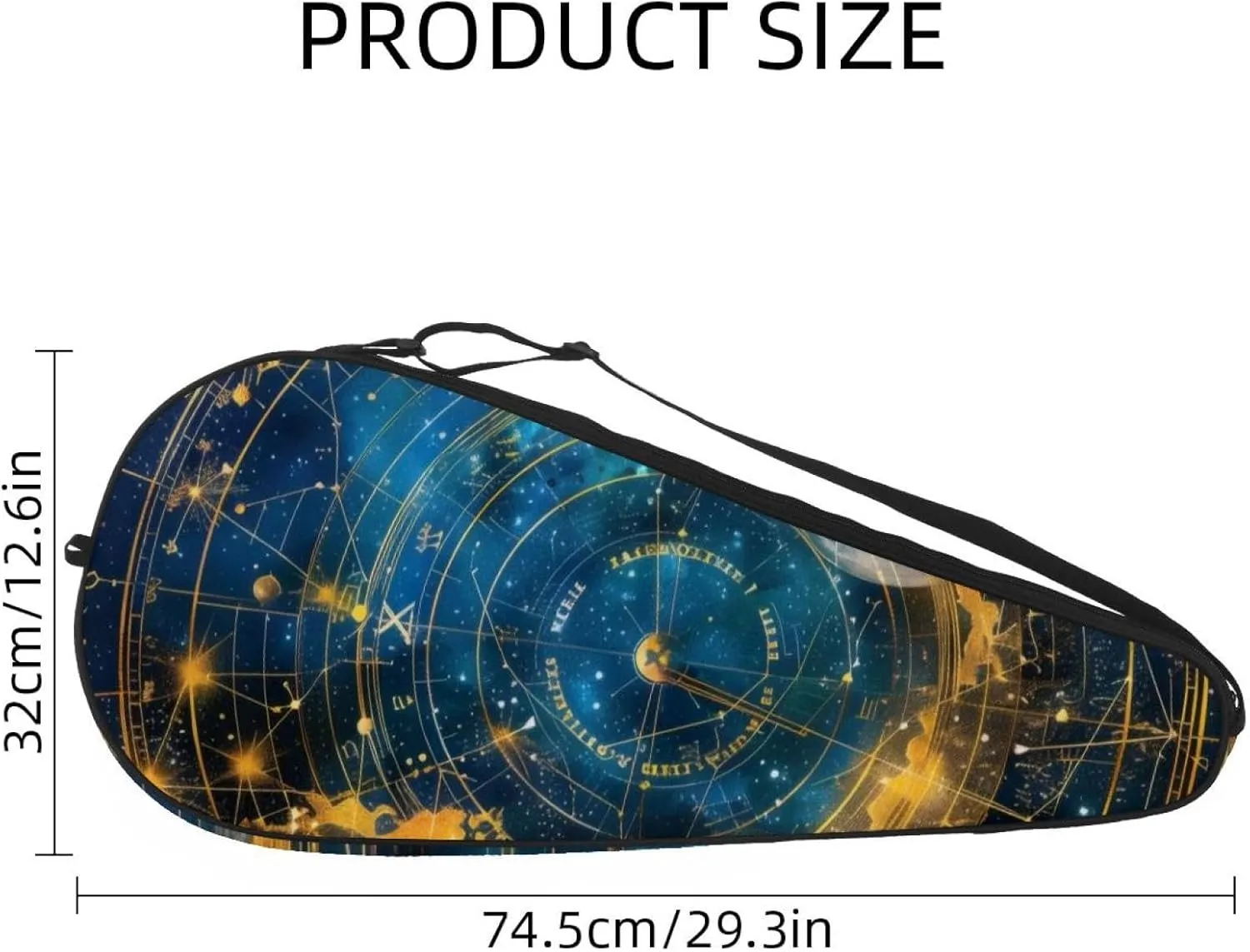 Durable Tennis Bag, Autumn Herbs Leaves and Mushrooms Pattern Lightweight Tennis Racket Bag for Men Women Teens