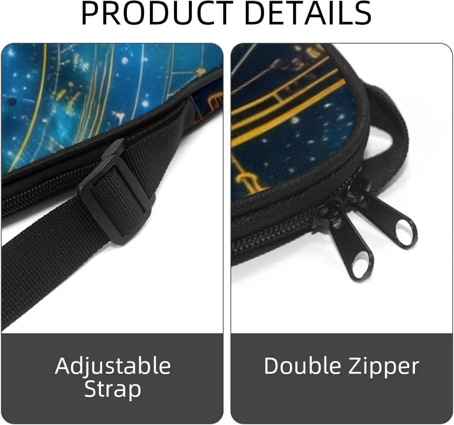 Durable Tennis Bag, Autumn Herbs Leaves and Mushrooms Pattern Lightweight Tennis Racket Bag for Men Women Teens