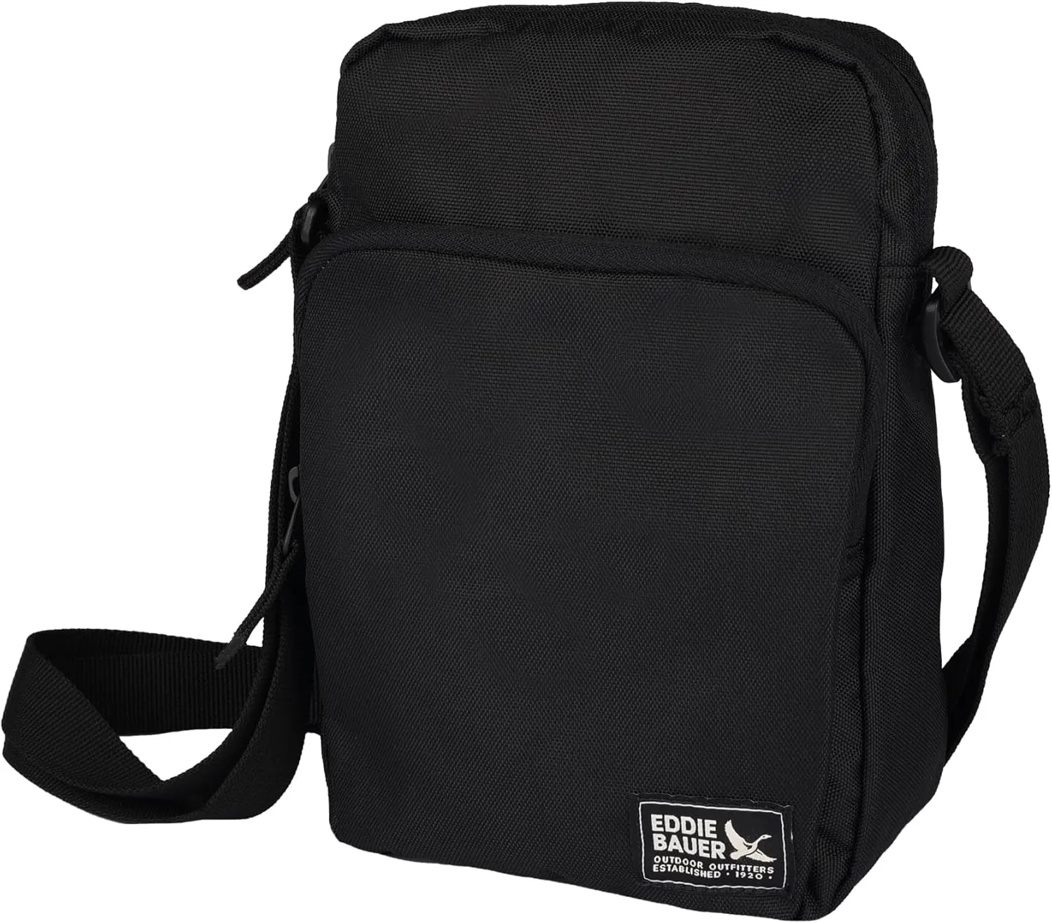 Eddie Bauer Jasper Crossbody Bag | Everyday Carry | Lightweight | Travel | Adjustable | 3L, Black, One Size