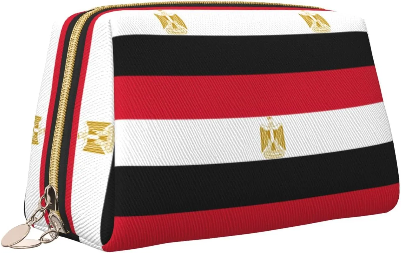 Egyptian Flag Toiletry Travel Bag, Portable Cosmetic Organizer For Women, On-The-Go
