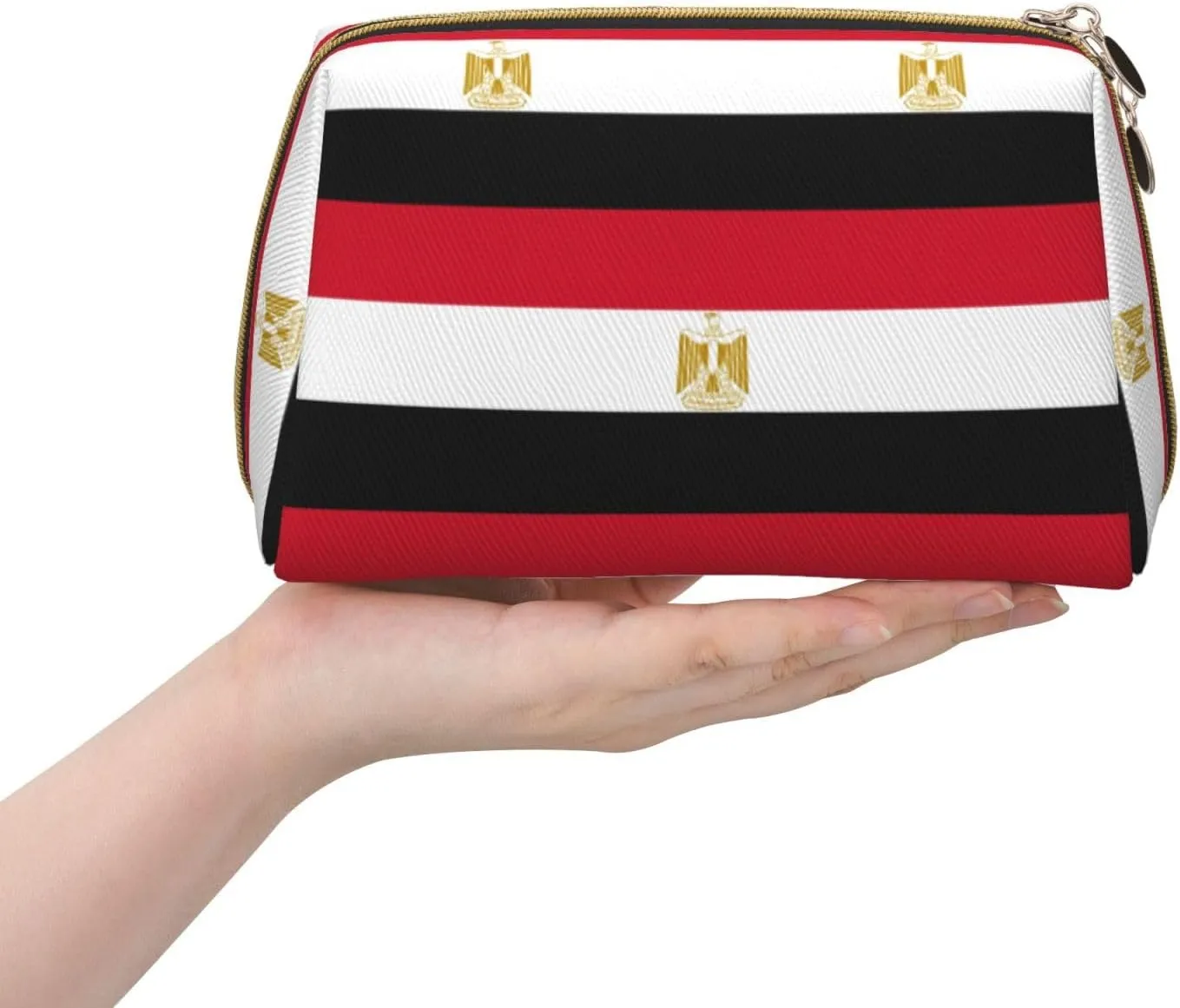 Egyptian Flag Toiletry Travel Bag, Portable Cosmetic Organizer For Women, On-The-Go