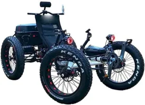 Electric Fat Tire 330 lbs Load Capacity Electric Quad for Adults | All-Terrain 4-Wheel E-Quad with Fat Tires & LCD Display |