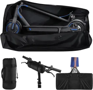 Electric Scooter Bag Storage,Heavy Duty 840D Electric Scooter Carrying Bag with Padded Carry Strap and Double Open Waterproof Zipper，Universal Scooter Accessories for Mijia M365 M365 Pro Xiaomi Segway