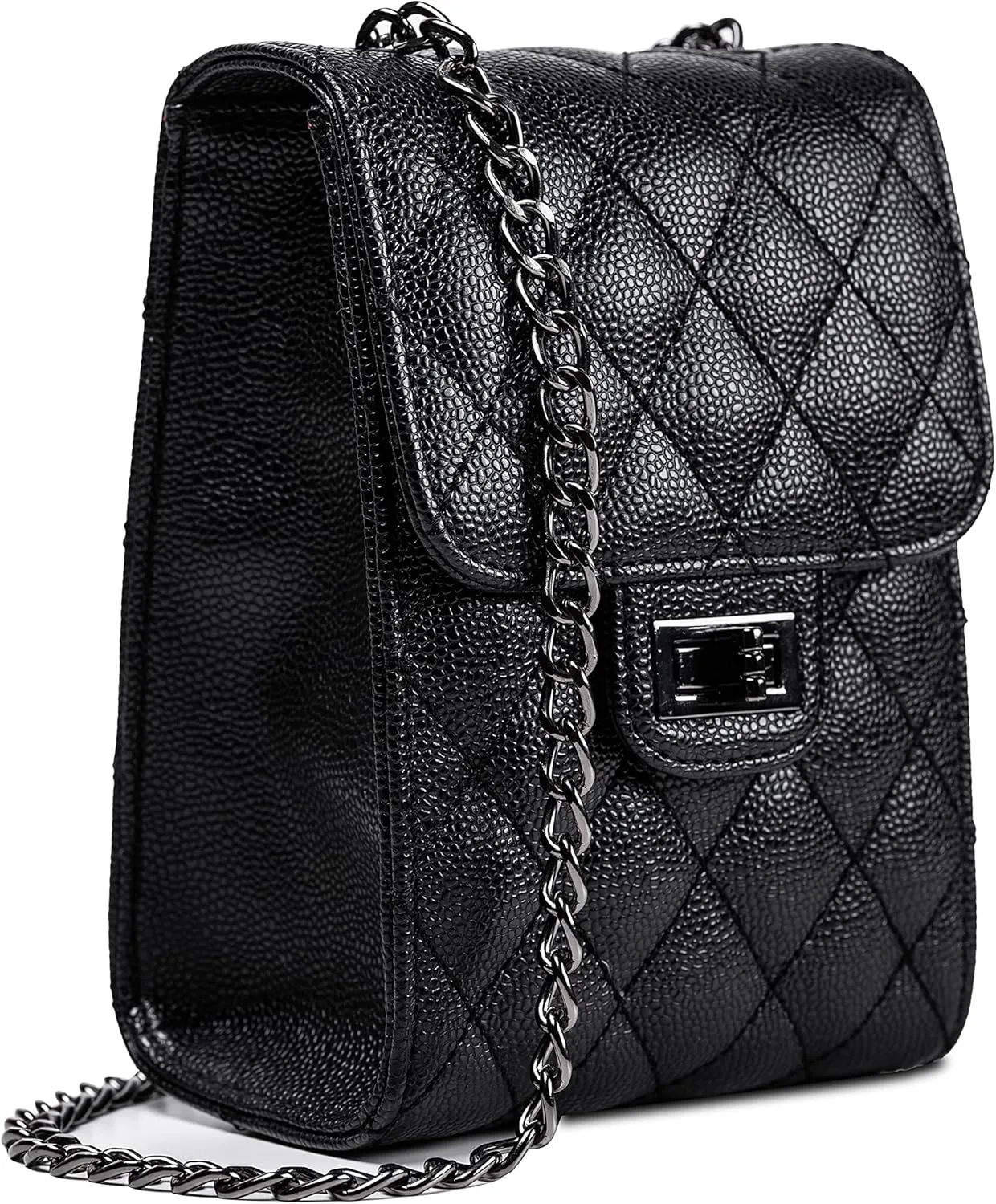 Elegant Faux Leather Crossbody Purse Bag For Women - Over The Shoulder Small Crossbody Purse - Women's Jet Set Cross Body Bag