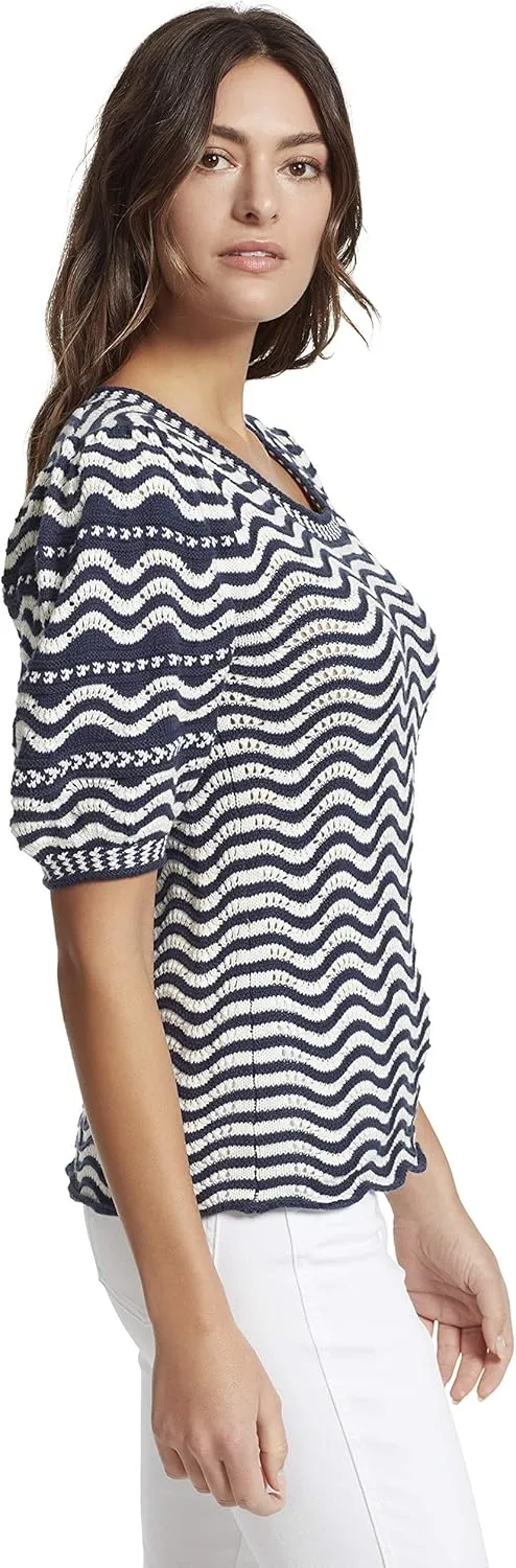 Ella Moss Women's Chelsea Puffed Short Sleeve Sweater Top