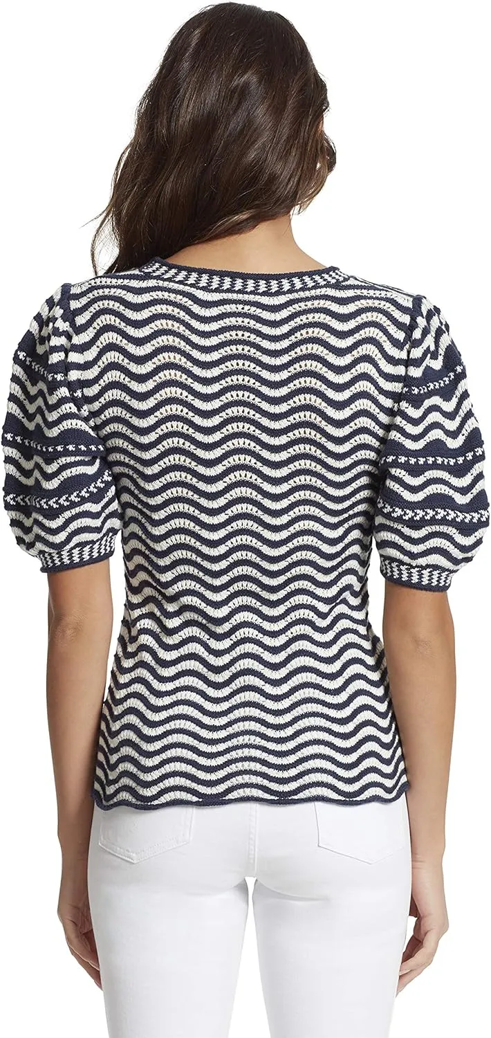 Ella Moss Women's Chelsea Puffed Short Sleeve Sweater Top