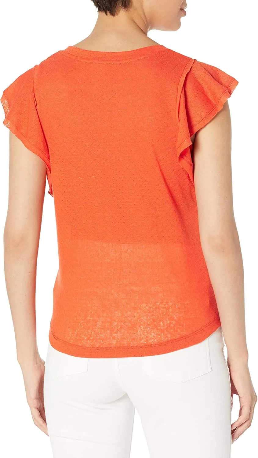 Ella Moss Women's Gemma Ruffle Sleeve Tee Shirt