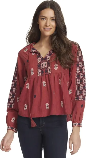 Ella Moss Women's Marths Ballooned Sleeve Peasant Top