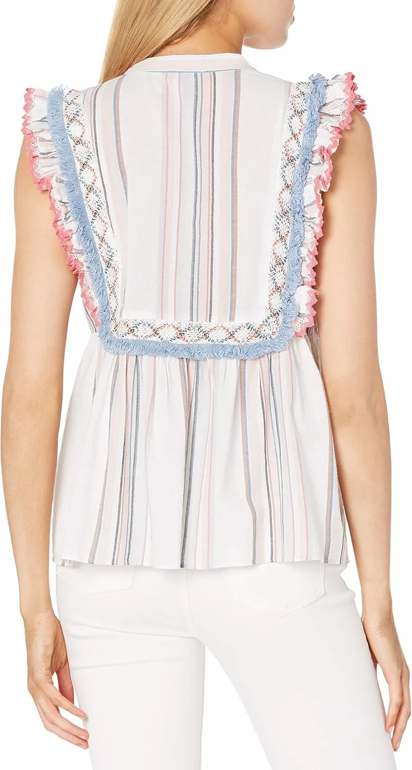Ella Moss Women's Natalia Babydoll Styled Sleeveless Top
