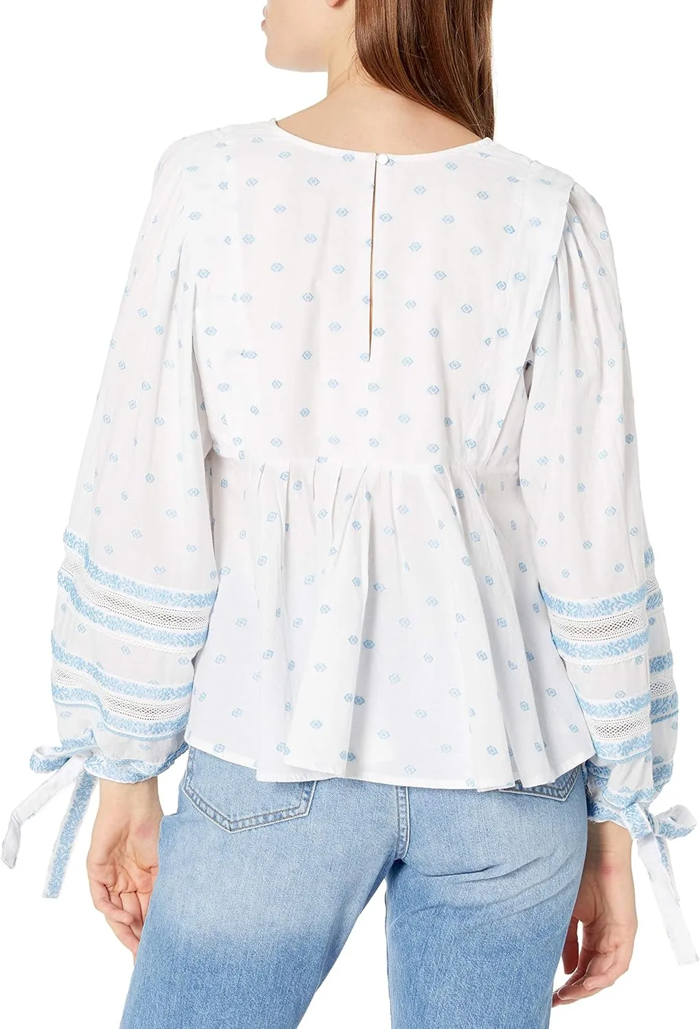 Ella Moss Women's Waverly Puff Long Sleeve Babydoll Style Top