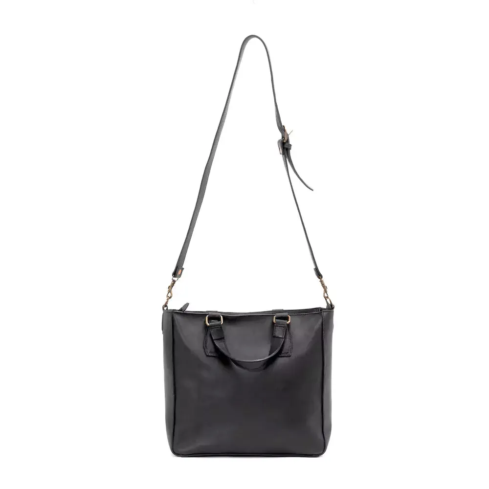 Ellington Leather Market Tote w/ Zippered Pouch by Mission Mercantile Leather Goods