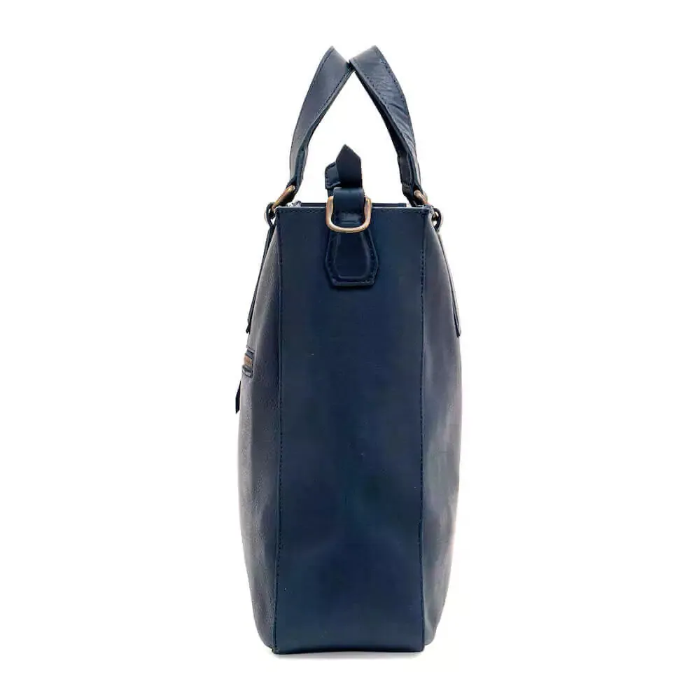 Ellington Leather Market Tote w/ Zippered Pouch by Mission Mercantile Leather Goods