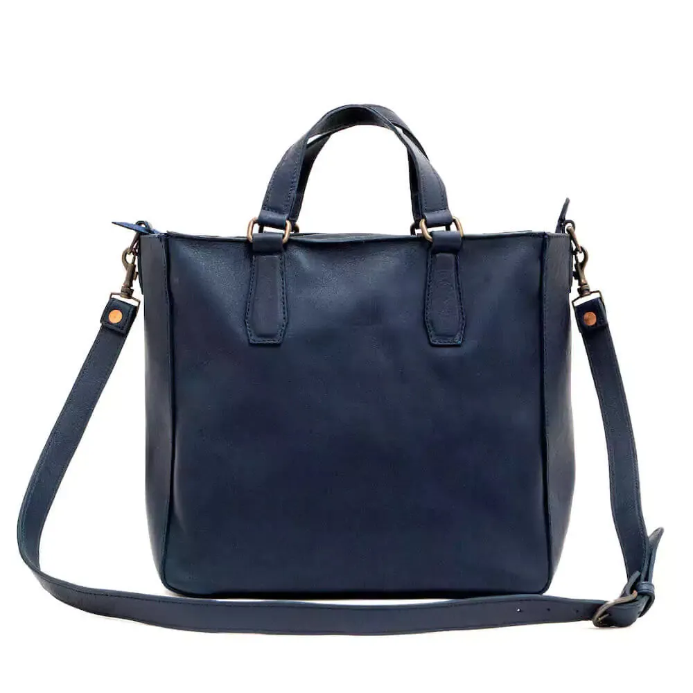 Ellington Leather Market Tote w/ Zippered Pouch by Mission Mercantile Leather Goods