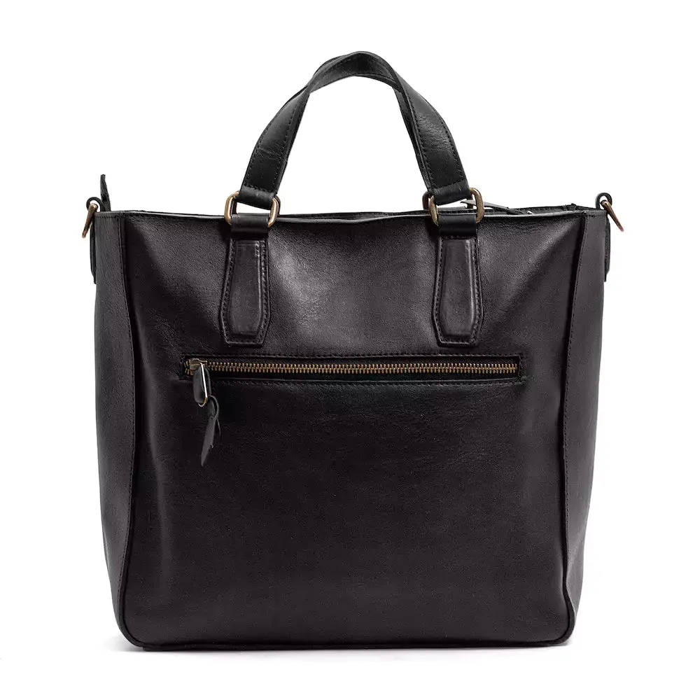 Ellington Leather Market Tote w/ Zippered Pouch by Mission Mercantile Leather Goods