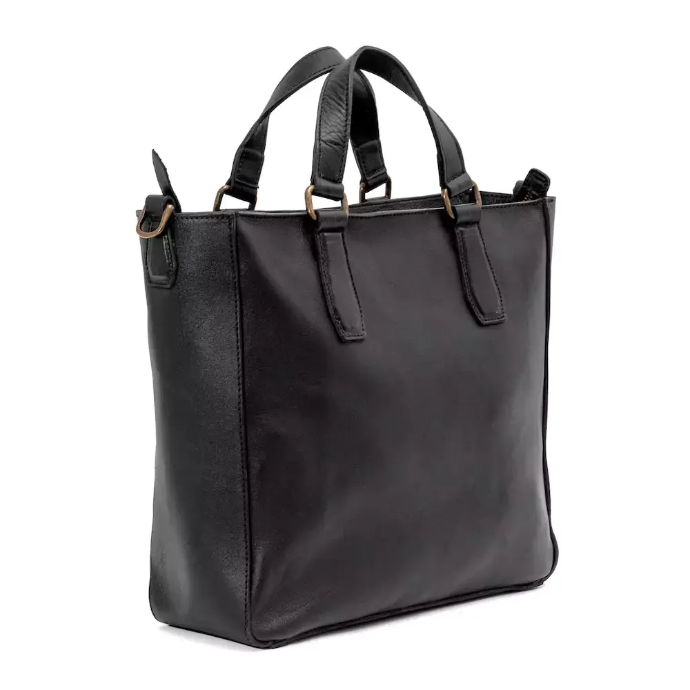Ellington Leather Market Tote w/ Zippered Pouch by Mission Mercantile Leather Goods