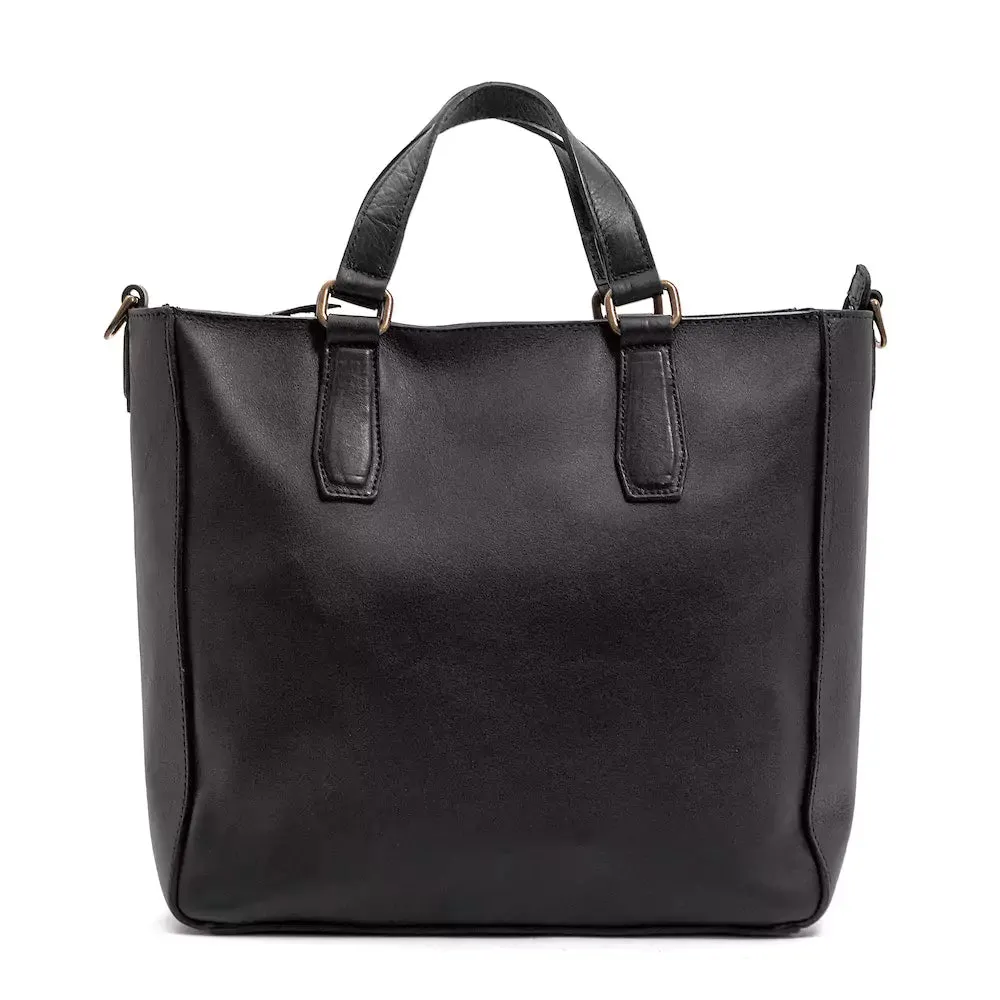 Ellington Leather Market Tote w/ Zippered Pouch by Mission Mercantile Leather Goods