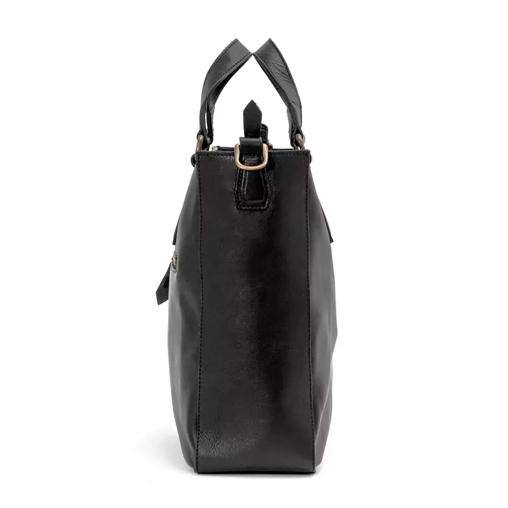 Ellington Leather Market Tote w/ Zippered Pouch by Mission Mercantile Leather Goods
