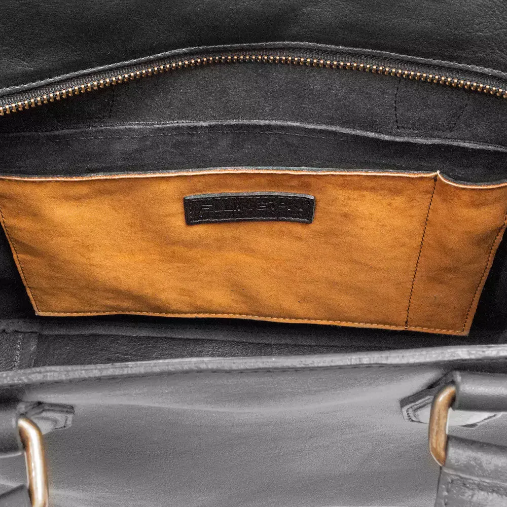 Ellington Leather Market Tote w/ Zippered Pouch by Mission Mercantile Leather Goods
