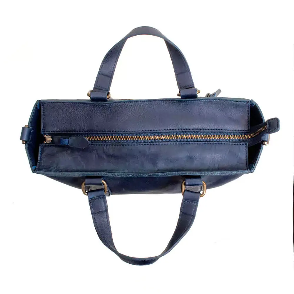 Ellington Leather Market Tote w/ Zippered Pouch by Mission Mercantile Leather Goods