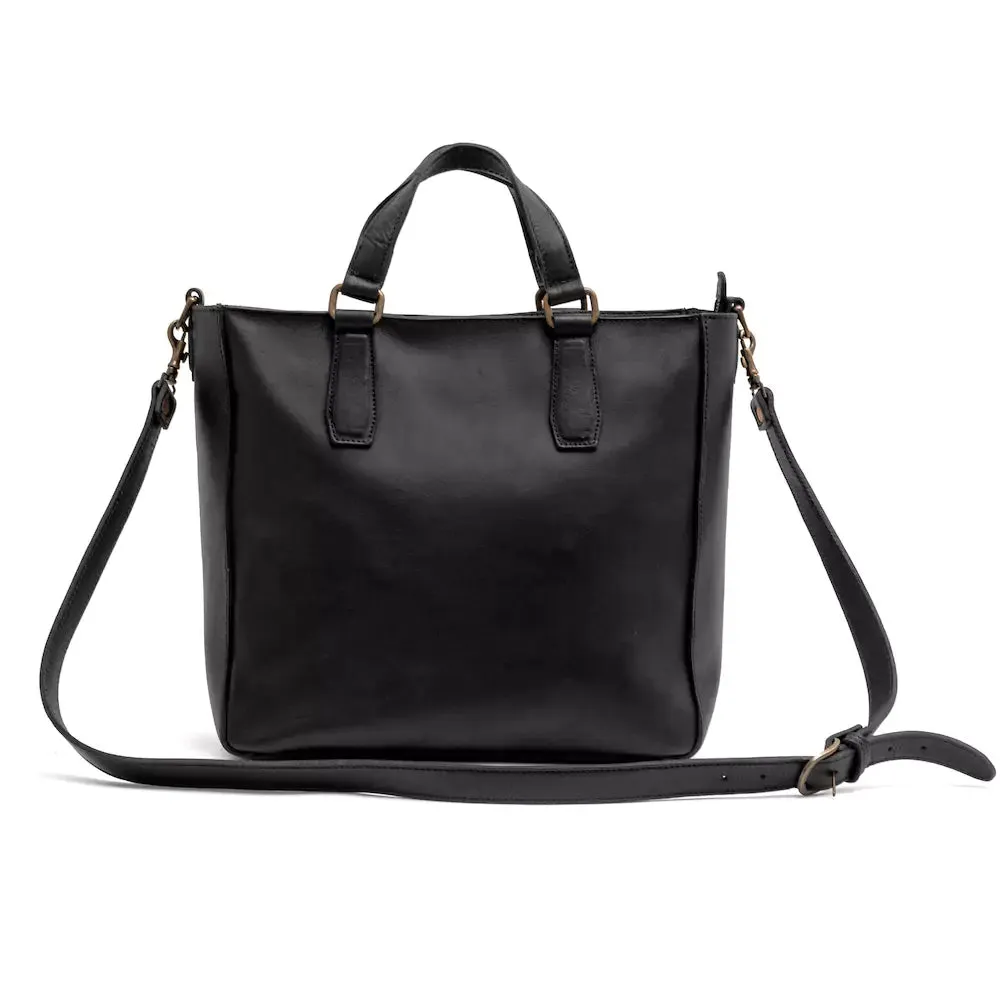 Ellington Leather Market Tote w/ Zippered Pouch by Mission Mercantile Leather Goods