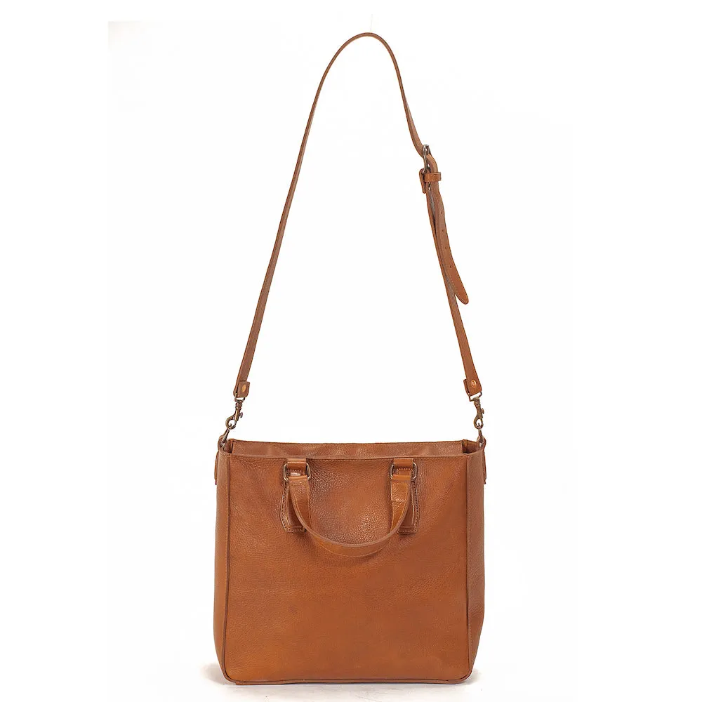 Ellington Leather Market Tote w/ Zippered Pouch by Mission Mercantile Leather Goods