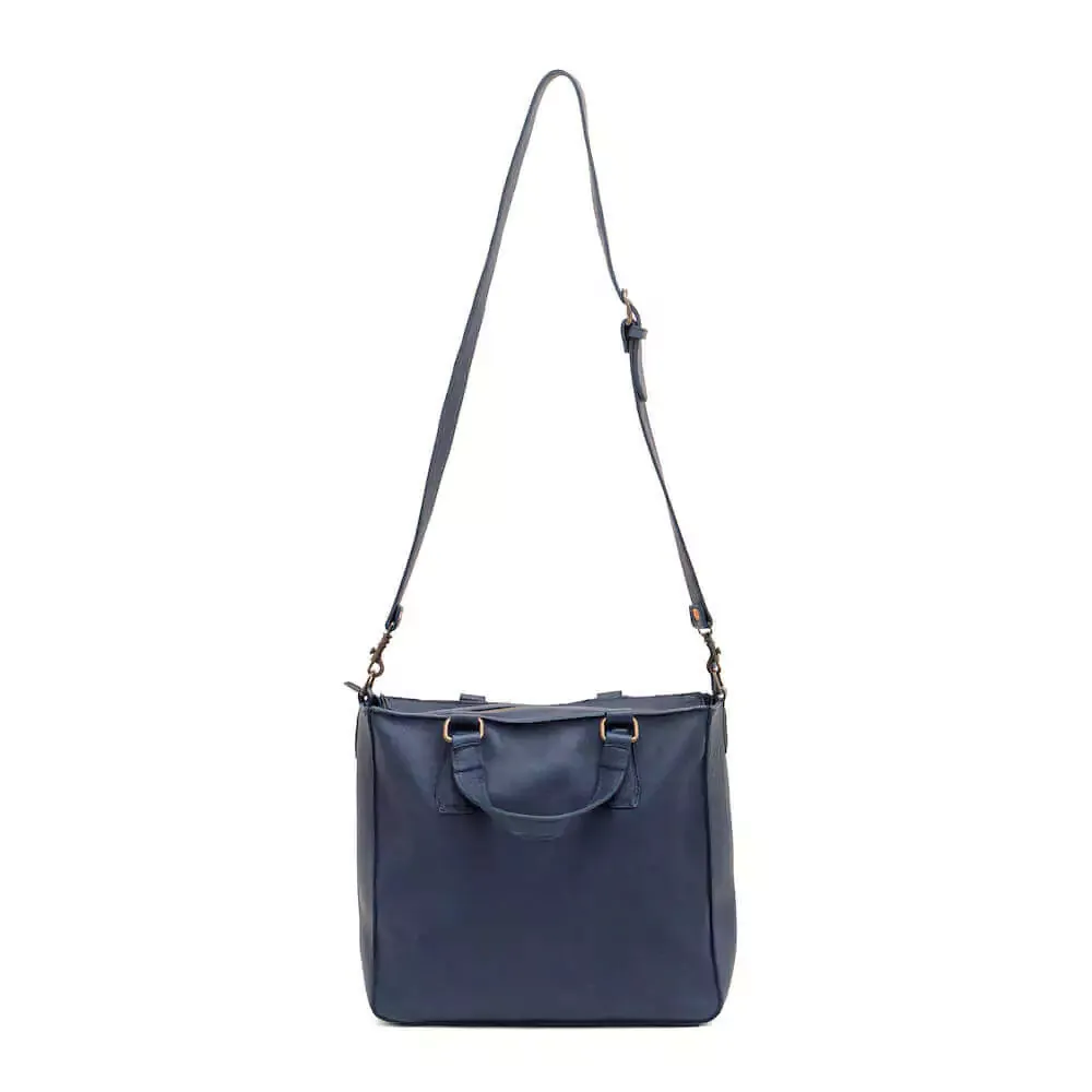Ellington Leather Market Tote w/ Zippered Pouch by Mission Mercantile Leather Goods