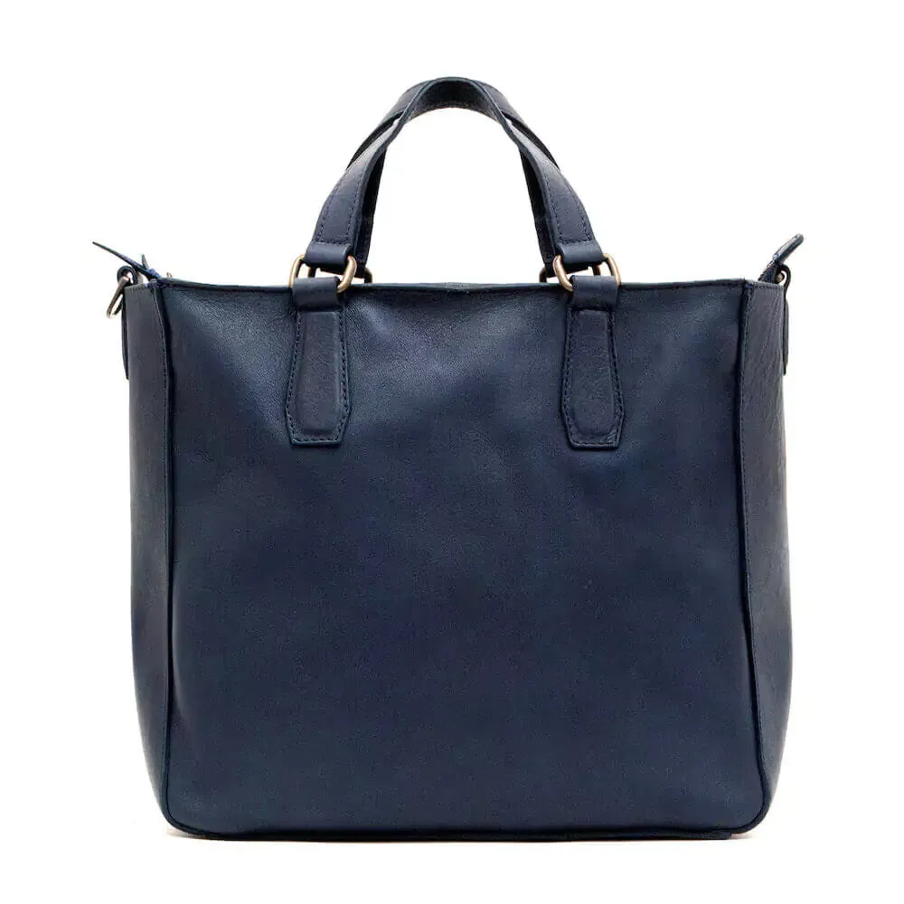 Ellington Leather Market Tote w/ Zippered Pouch by Mission Mercantile Leather Goods