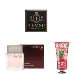 Euphoria Cologne for Men Eau De Toilette Spray, 1 oz Bundle with Hand Cream