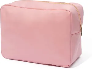 Extral Large Cosmetic Bag Makeup Pouch Bag Case, Nylon Travel Set (9#Pink,XL)