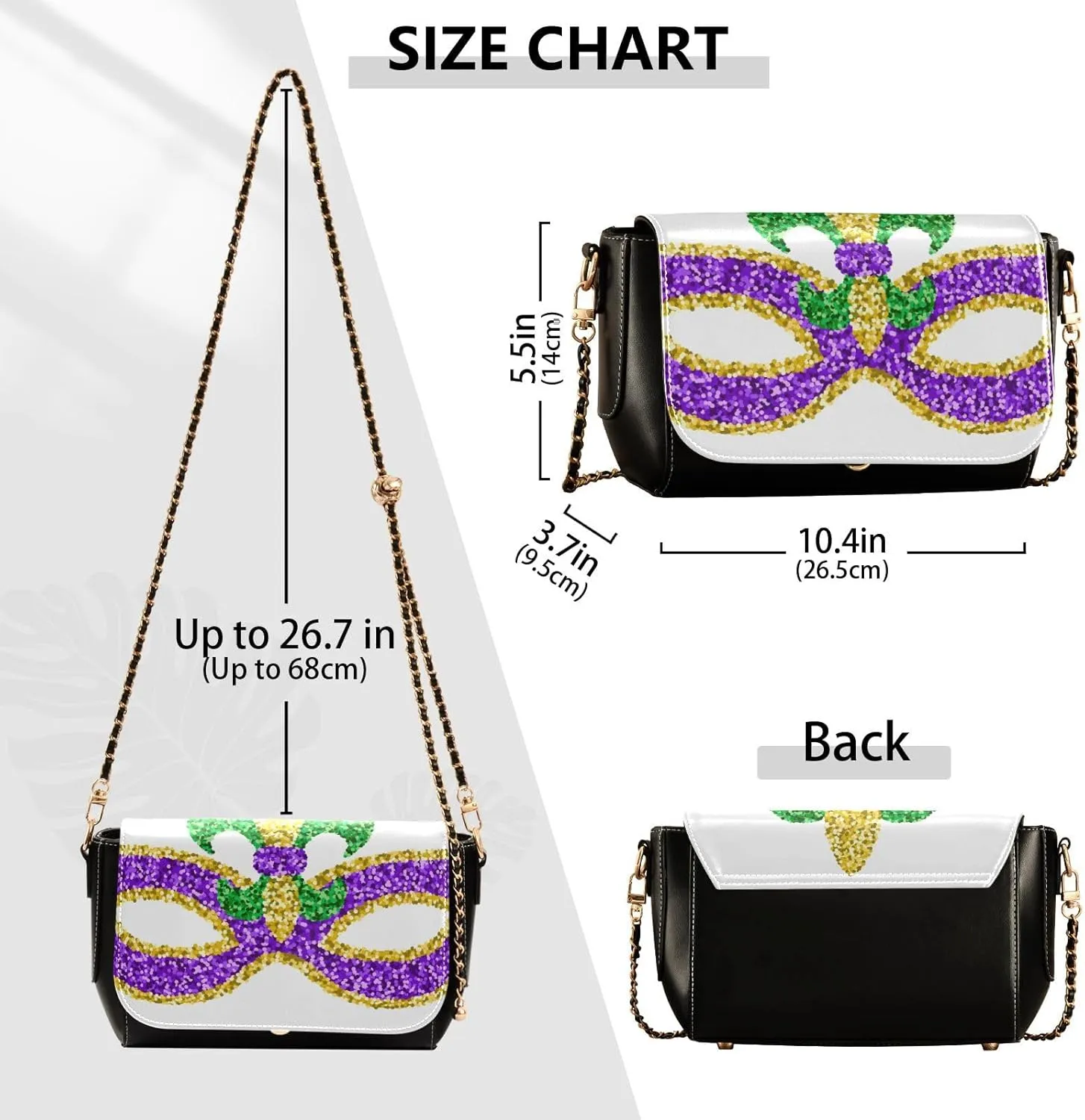 Festive Crossbody Handbag PU Leather Shoulder Bag Sturdy Travel Pouch Compact Chic Bag