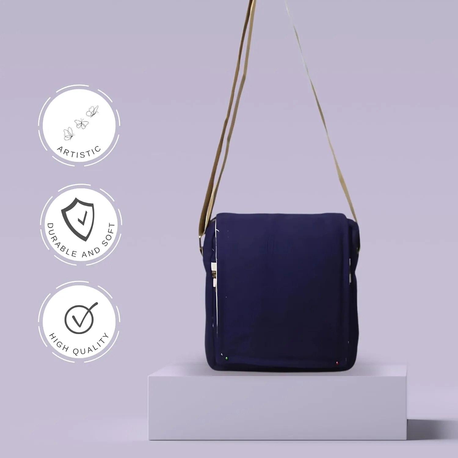 FIBERGOLD Hemp Shoulder Bag for Girls | Fancy Crossbody Sling Bag | Eco-Friendly Everyday Use Bag for Women