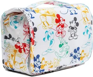 Finex Mickey Colorful Cartoon in White Background Toiletry Shower Bag with Handle and Hanging Hook for Travel Skincare Cosmetic Makeup Tools