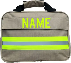 Firefighter Personalized Tan Overnight Toiletry Bag