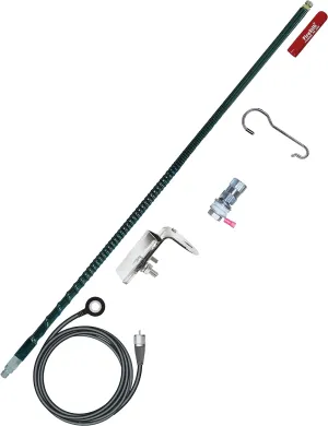 FireStik FG4648-B Four Foot No-Ground Plane CB Antenna Kit, Black, 3 Way Mount, 100 Watts Power Rating, 28 Inches Length, Frequency Range 26-30MHz, Top Load Position, Fiberglass Antenna