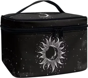 Flashideas Gothic Sun Large Capacity Travel Toiletry Bag Multifunctional Zipper Makeup Organizer Makeup Bag for Purse Toiletry Bag for Skincare Makeup Organizer Bag
