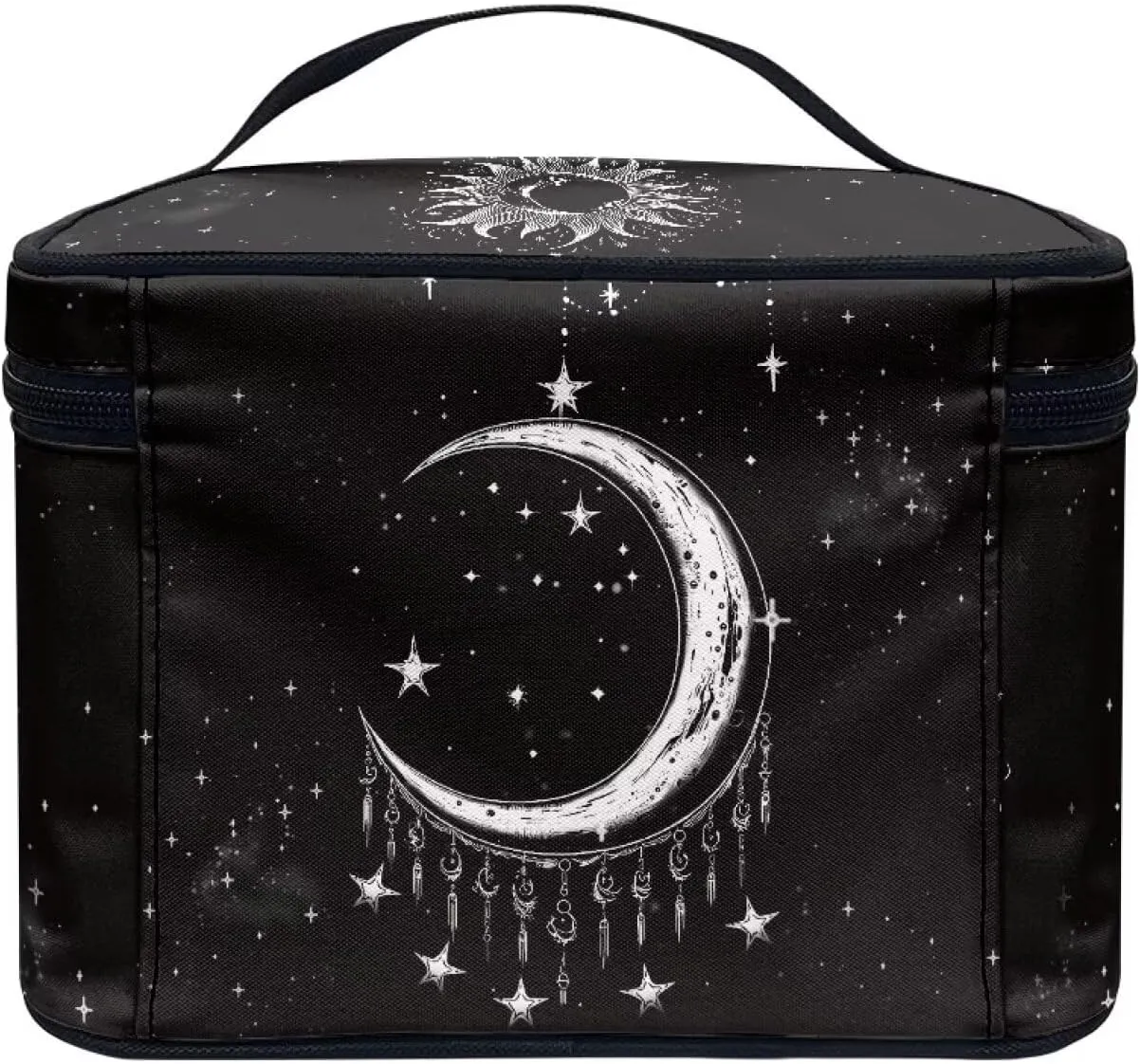 Flashideas Gothic Sun Large Capacity Travel Toiletry Bag Multifunctional Zipper Makeup Organizer Makeup Bag for Purse Toiletry Bag for Skincare Makeup Organizer Bag
