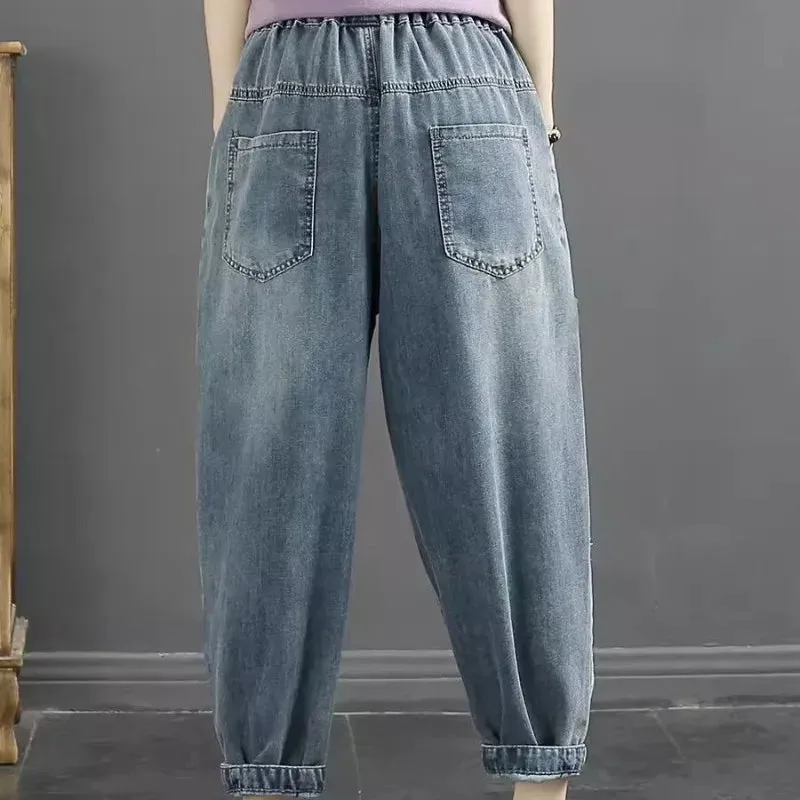 Floral Embellished Jeans