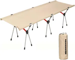 Folding Camping Cot with Storage Bag, Heavy Duty Sleeping Cot for Adults,Portable Camping Bed for Outdoor Traveling,Hiking,Beach, RV,Office Nap,Metal Frame Support