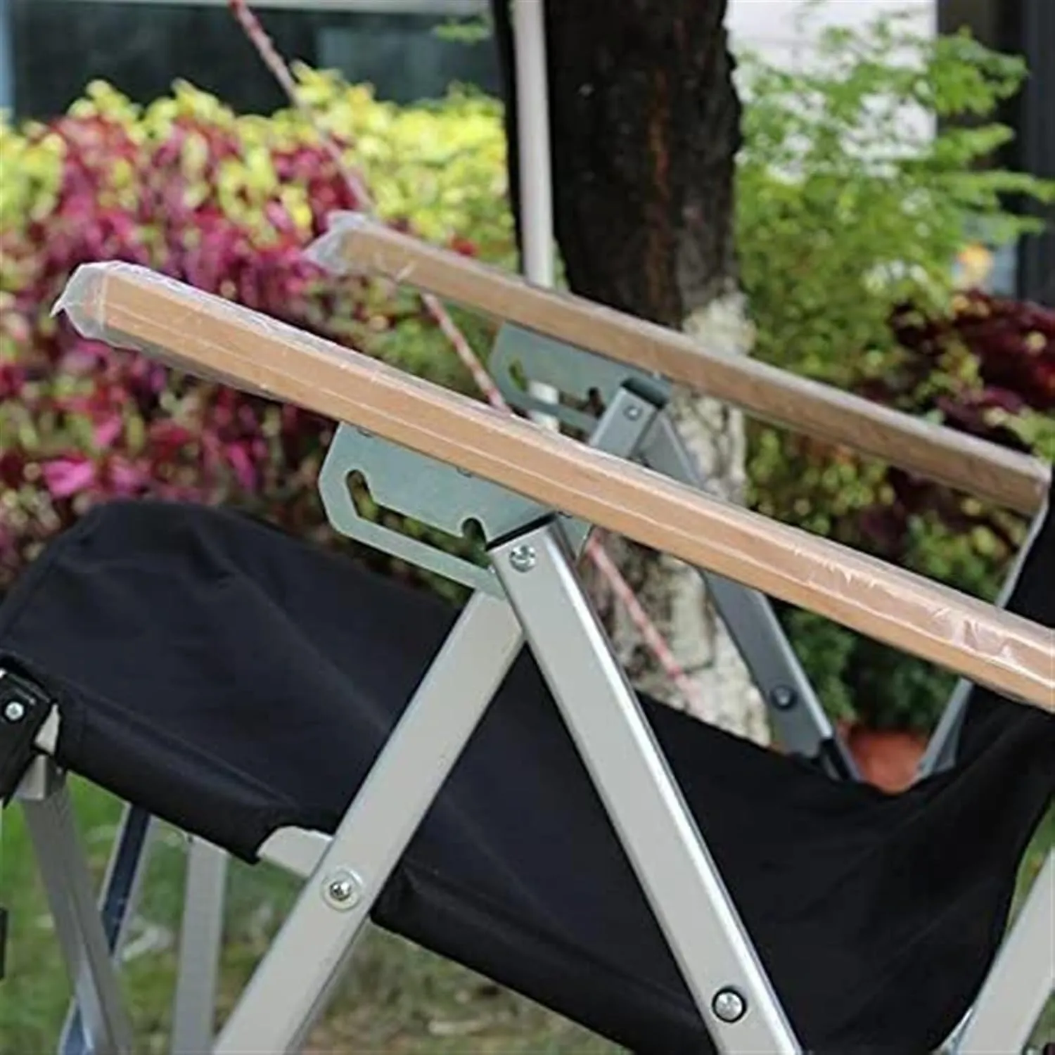 Folding Camping Outdoor Folding Chair 6-Speed Adjustable Long Back Chair Outdoor Recliner Picnic Relaxation Chair Chairs Foldable(A)