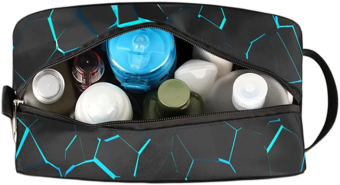 Football Travel Toiletry Bag for Kids, Waterproof Hanging Wash Bag Dopp Kit for Boys Shaving Bag for Toiletries Accessories