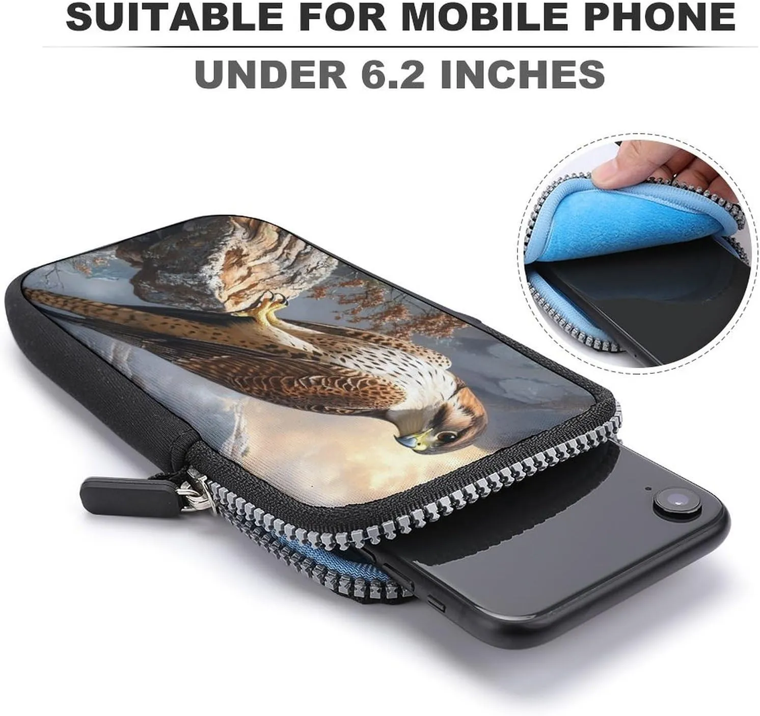 Forest Owl Crossbody Mobile Phone Bag Smartphone Bag With Adjustable Strap