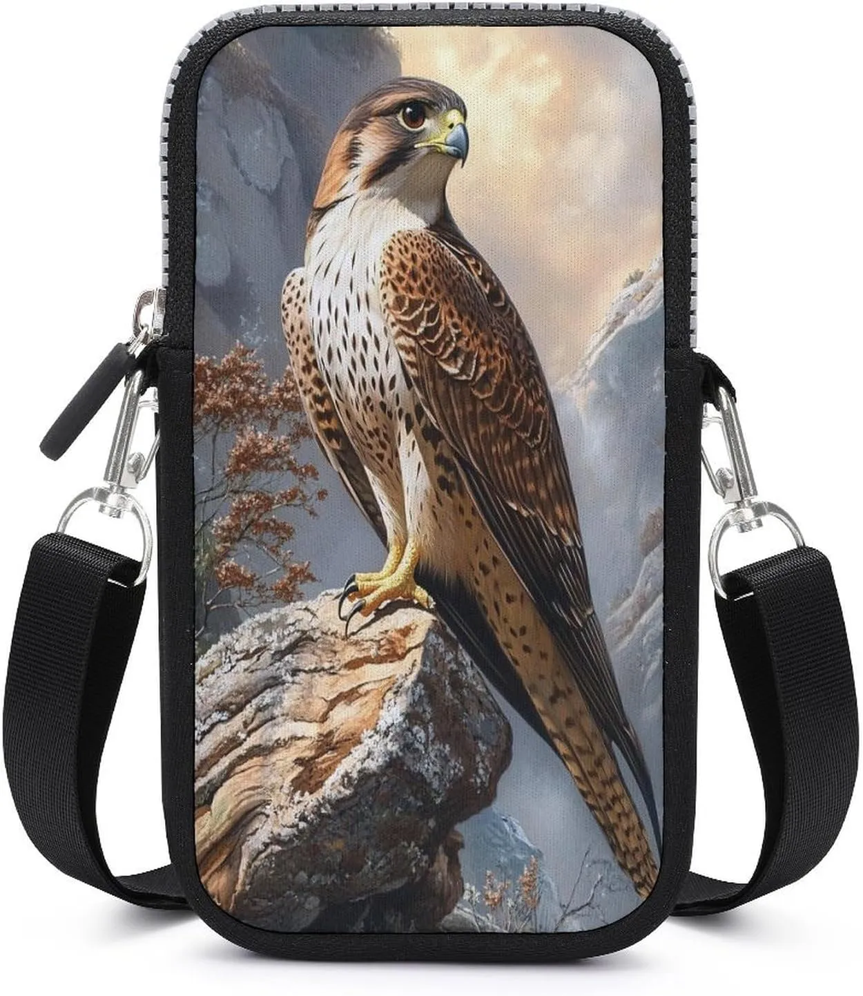Forest Owl Crossbody Mobile Phone Bag Smartphone Bag With Adjustable Strap