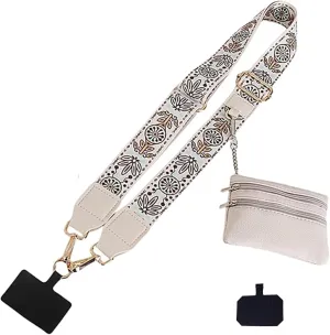 FOTN Clip and Go Strap With Wallet, Zippered Pouch, Crossbody Phone Holder