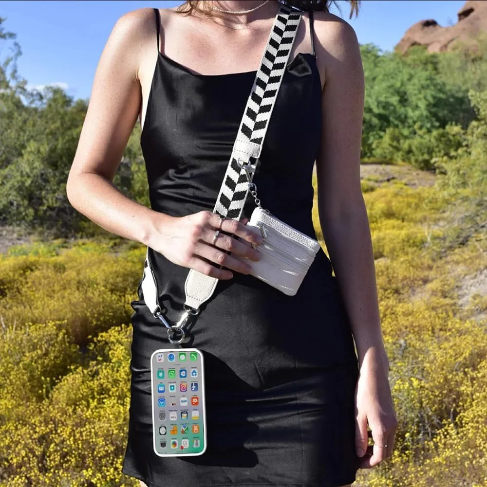 FOTN Clip and Go Strap With Wallet, Zippered Pouch, Crossbody Phone Holder