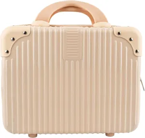 Framendino, Portable Hard Shell Cosmetic Suitcase Makeup Travel Case Pink