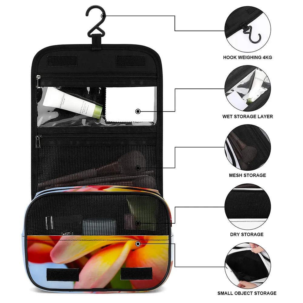 Frangipani Sky Waterproof Hanging Travel Toiletry Bag