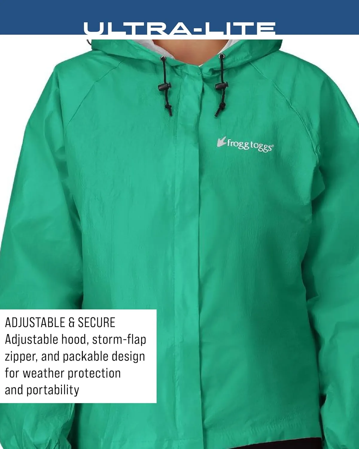 FROGG TOGGS Women's Standard Ultra-Lite2 2-Layer Waterproof Breathable Rain Jacket