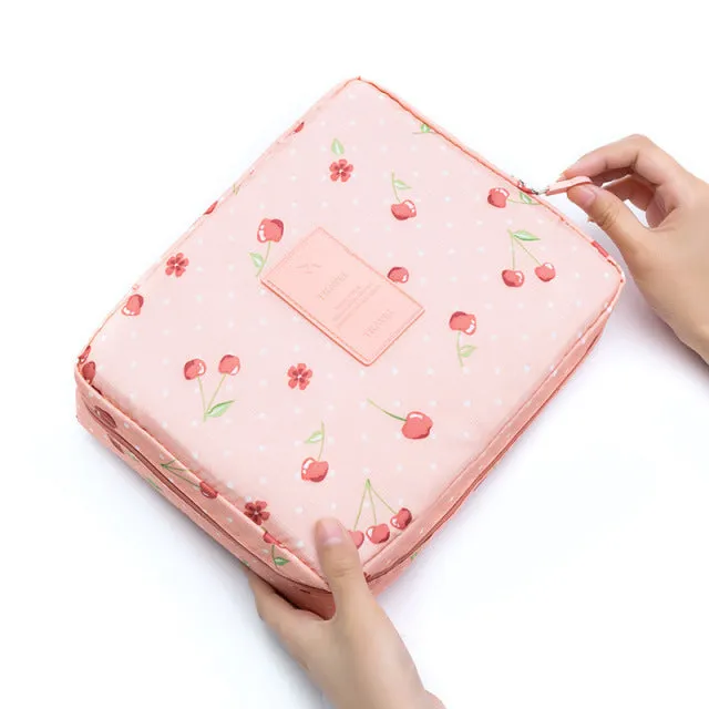 FUDEAM Multifunction Women Outdoor Storage Bag Toiletries Organize Cosmetic Bag Portable Waterproof Female Travel Make Up Cases