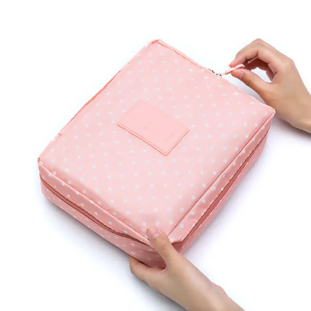 FUDEAM Multifunction Women Outdoor Storage Bag Toiletries Organize Cosmetic Bag Portable Waterproof Female Travel Make Up Cases